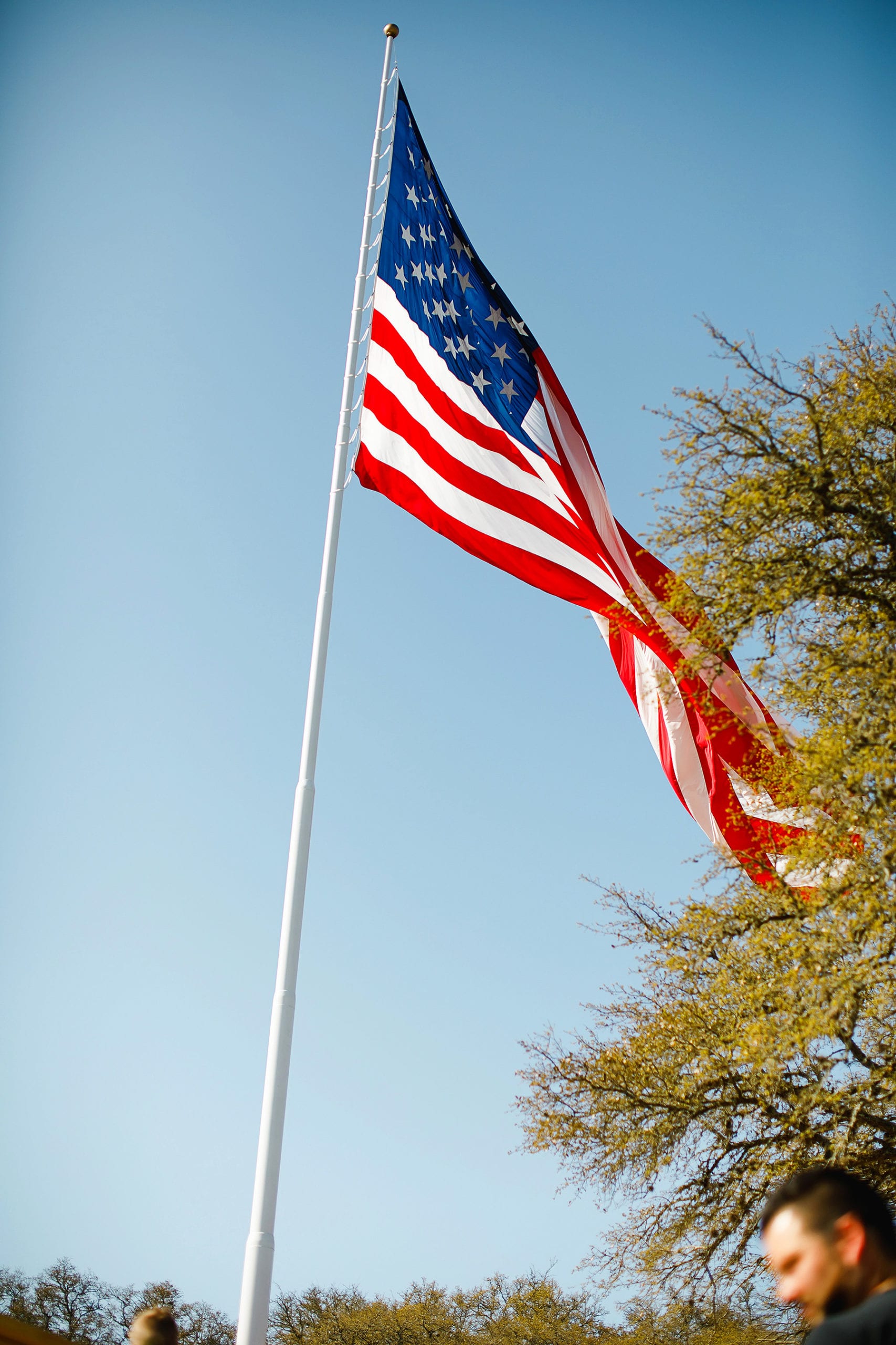 Huge American flag at Dreamland in Dripping Springs