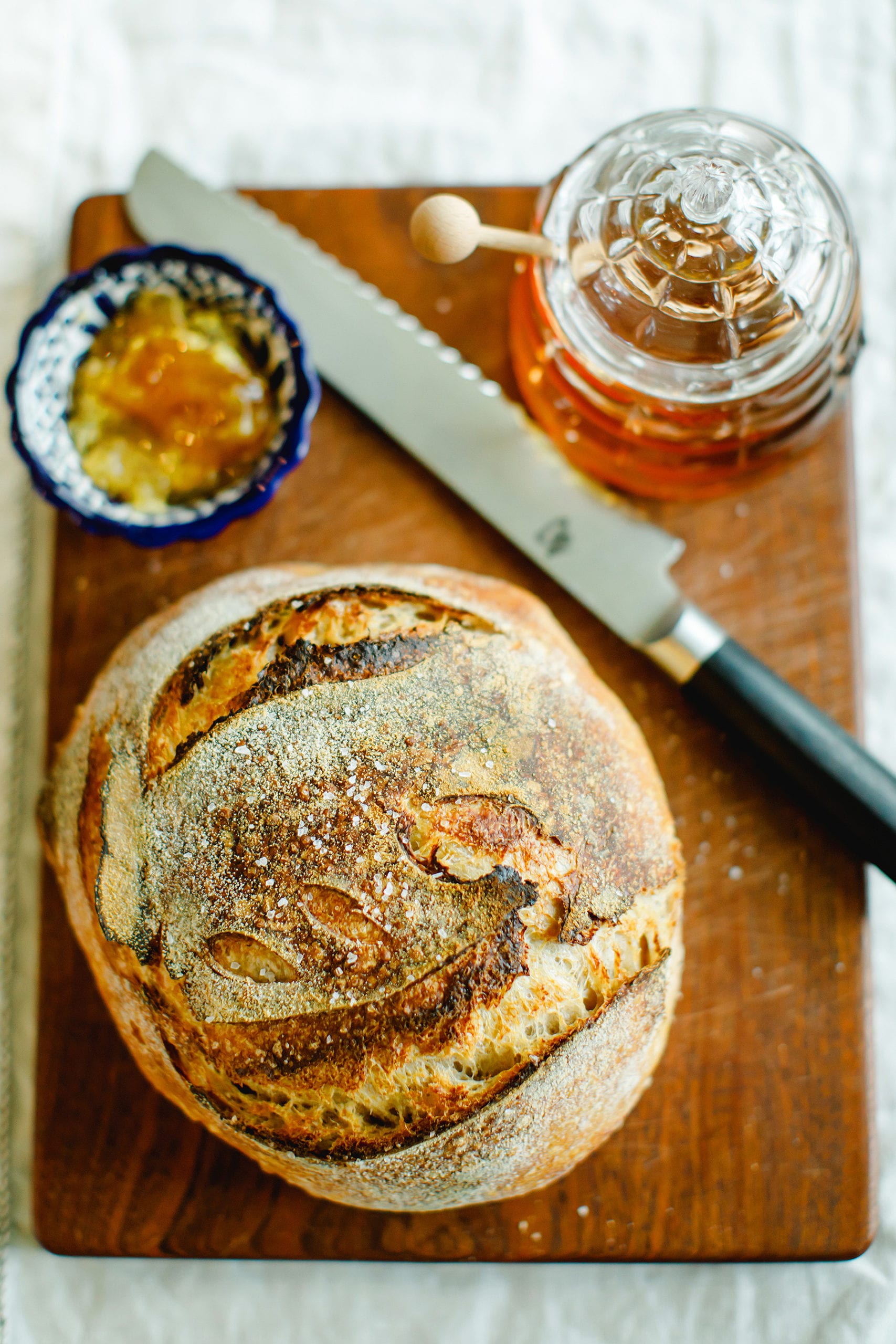 homemade sourdough and honey in Dripping Springs