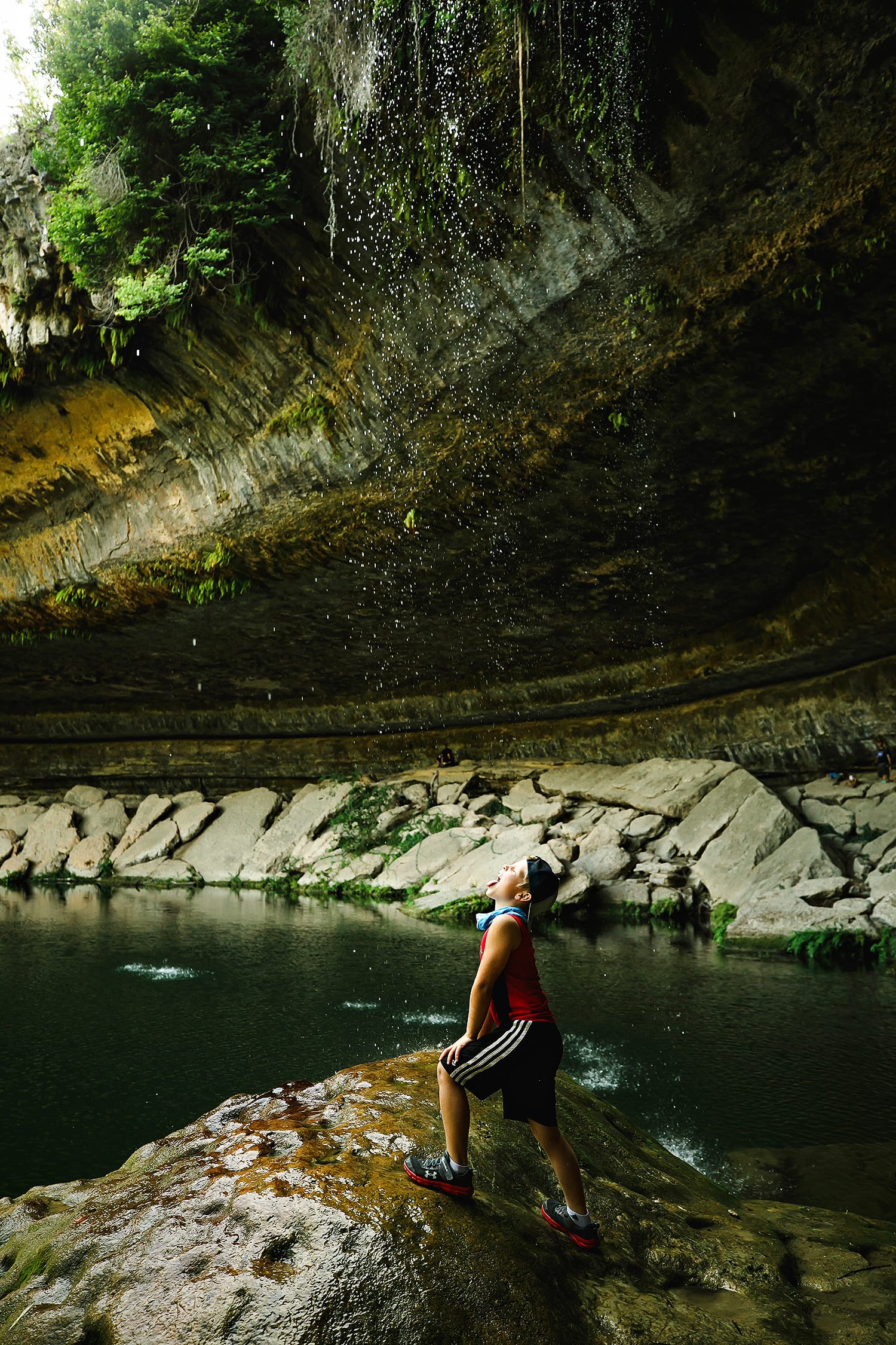 Hamilton Pool waterfall Dripping Springs, Texas photo by Lauren Clark Photography