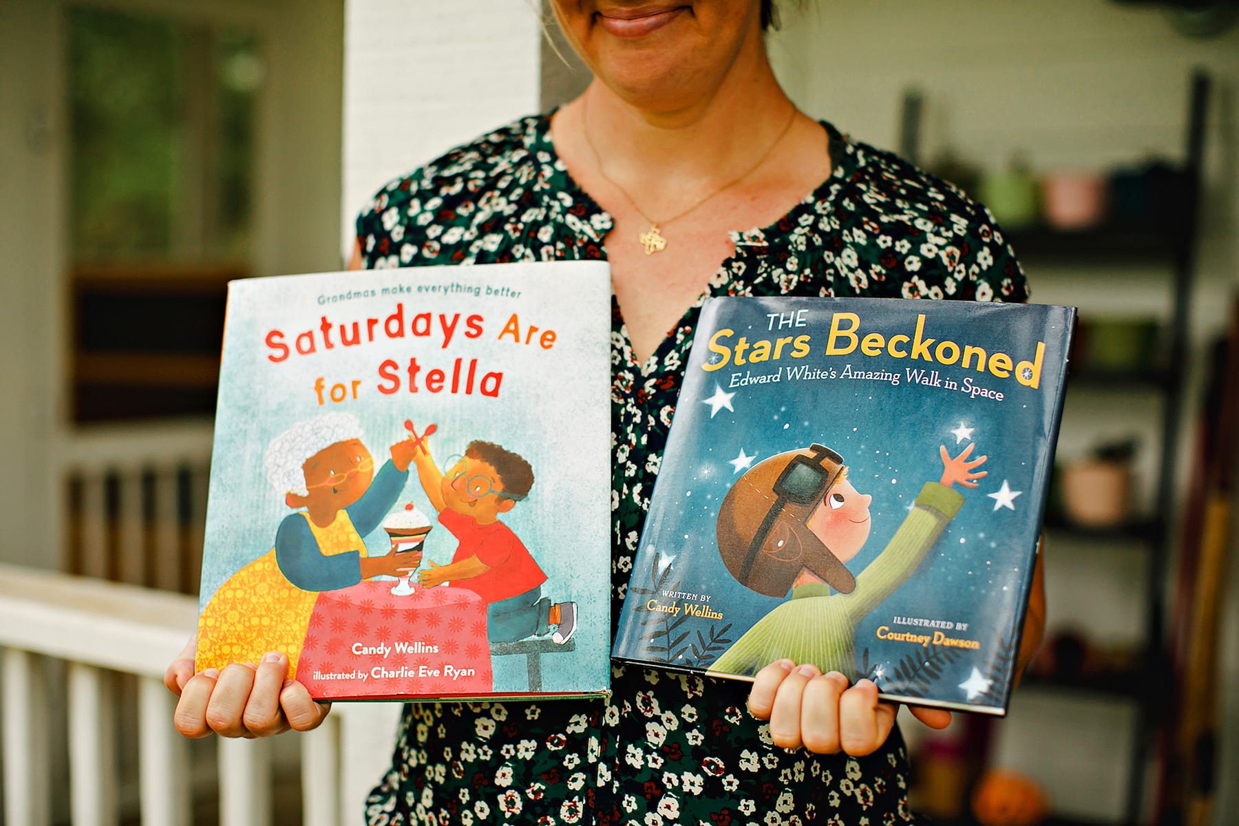 Author Candy Wellins with her books