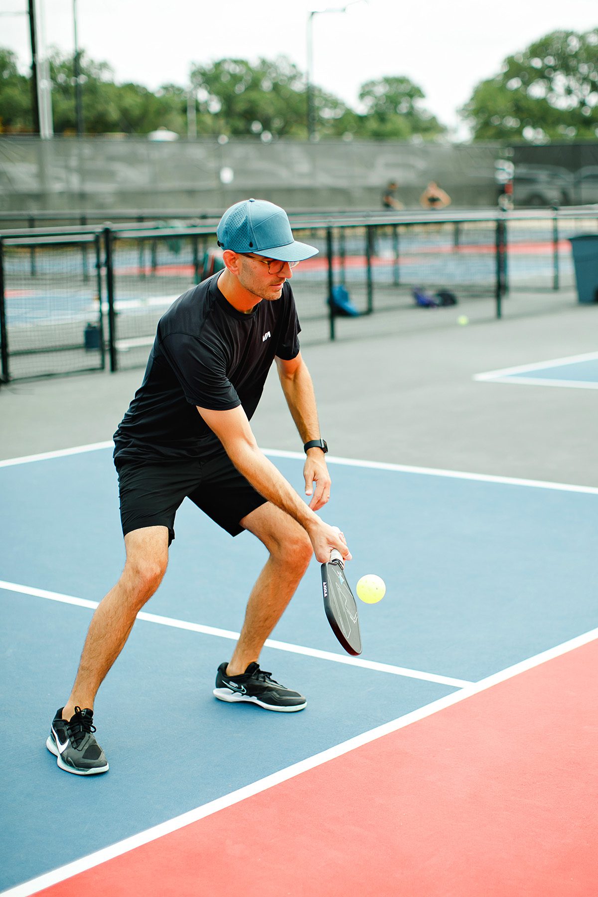 Jay Sant playing pickleball at Dreamland in Dripping Springs, Texas
