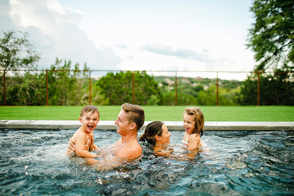 Josh Fort family with Little Dipper Pools in Dripping Springs, Texas