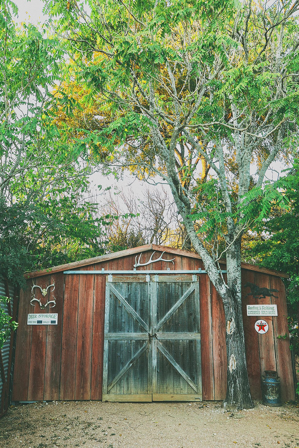Dripping Springs historical deer shed at the Station
