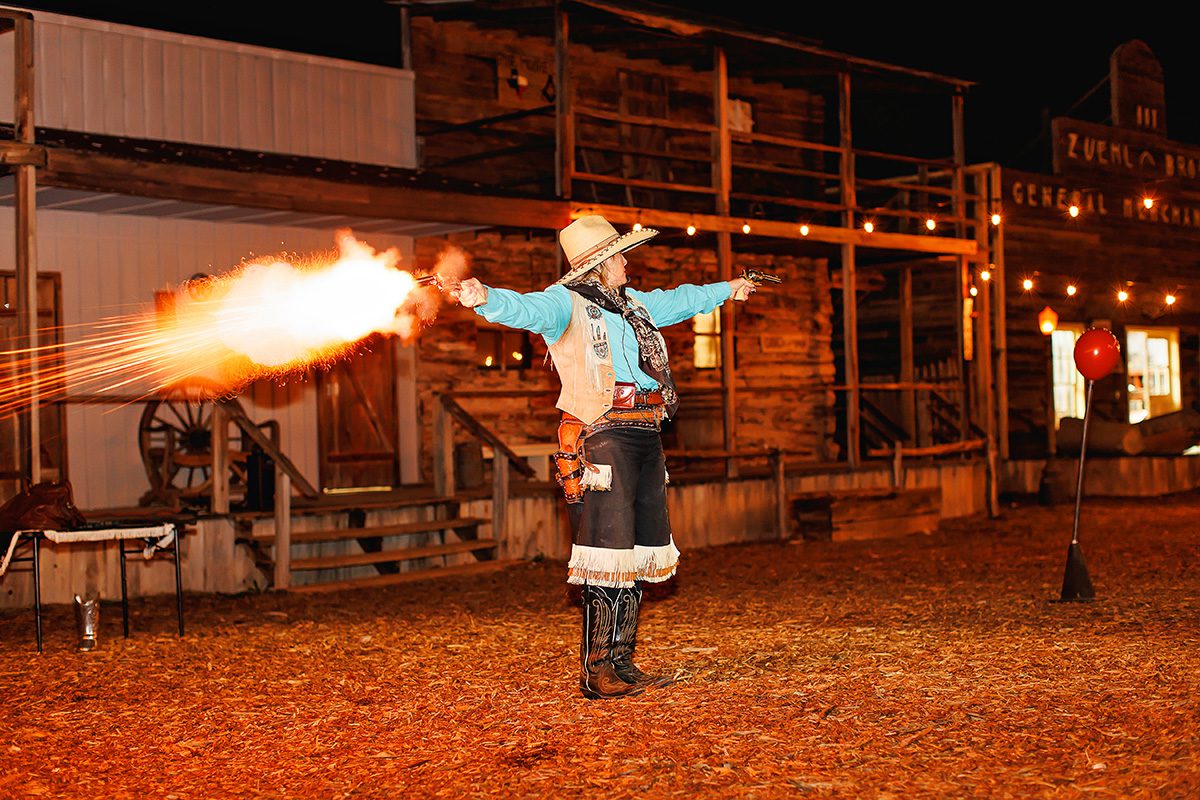 Pistol Paula show at Buggy Barn Museum in Blanco, Texas