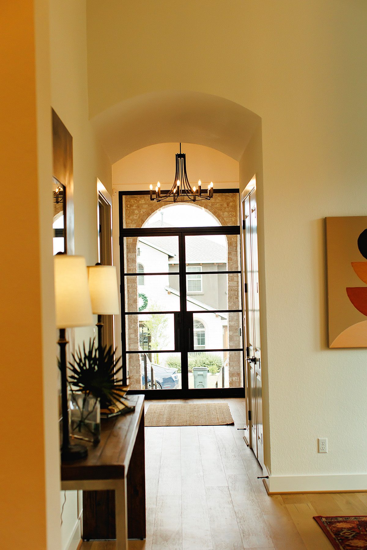 Highland Homes model entry way in Parten Dripping Springs, Texas