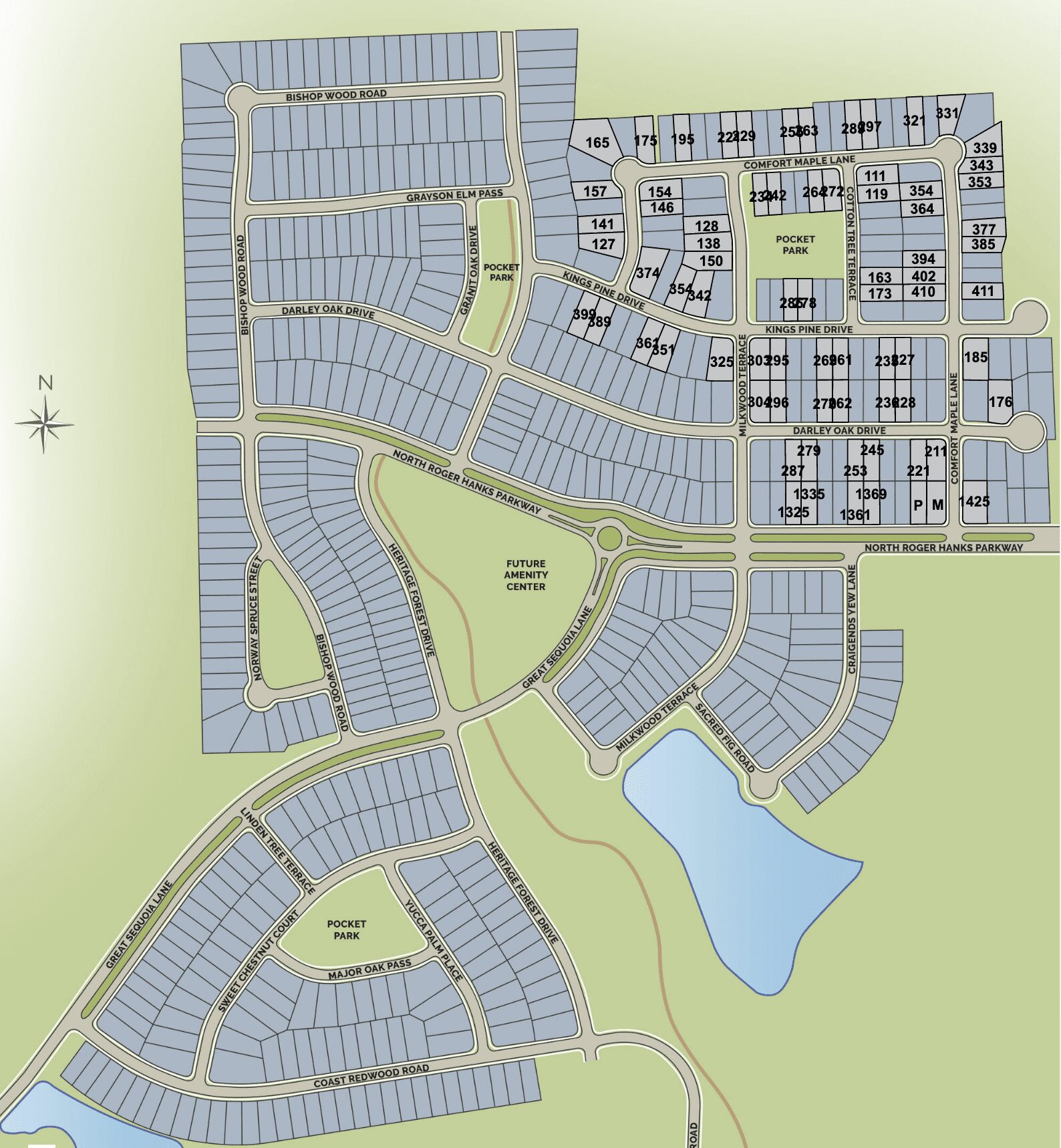 MI Homes map of Heritage Neighborhood in Dripping Springs