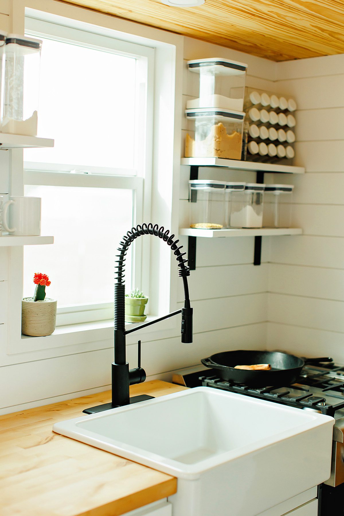 Tiny house kitchen sink in Dripping Springs Texas