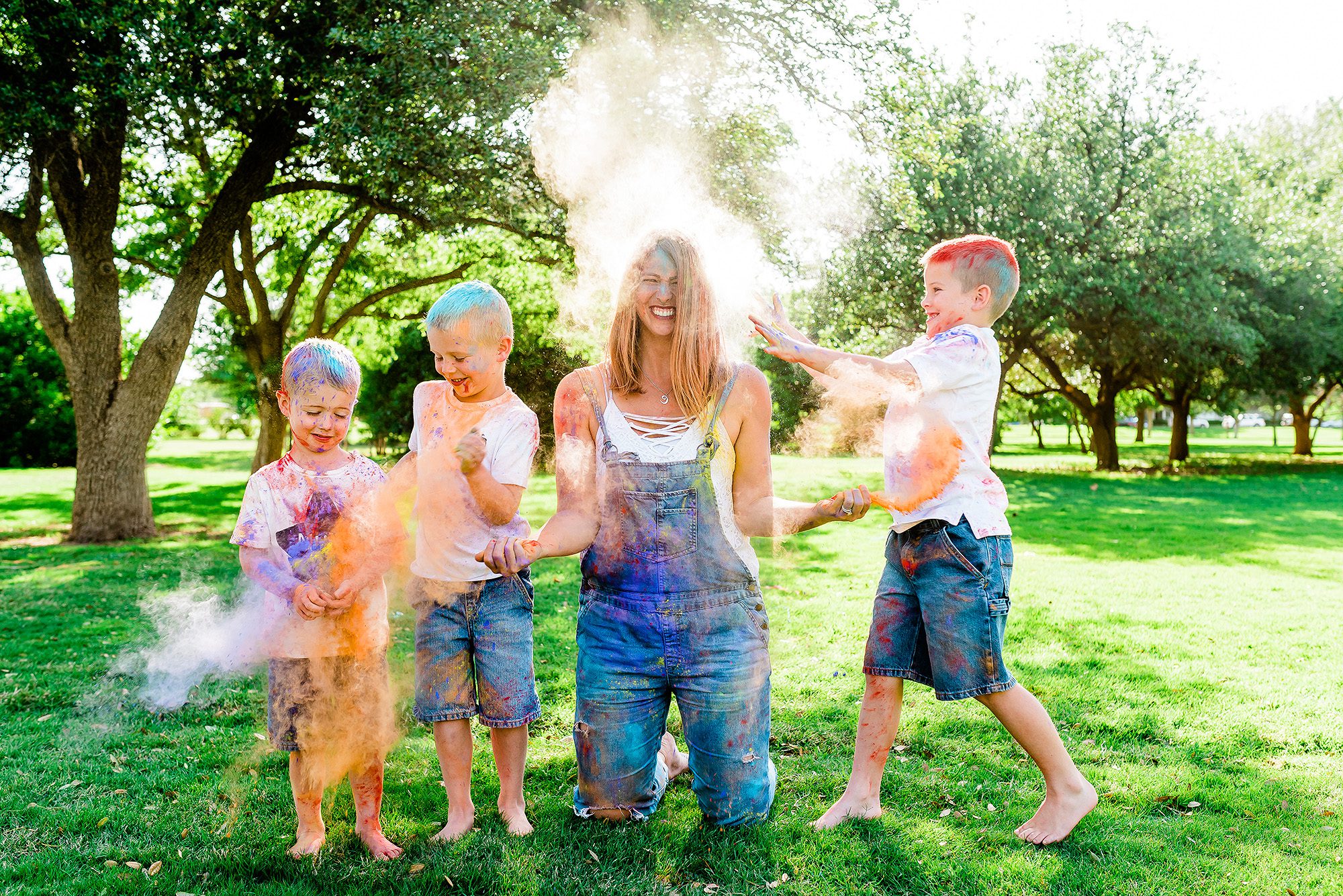 Lauren Clark, Dripping Springs Realtor, with her 3 sons. 