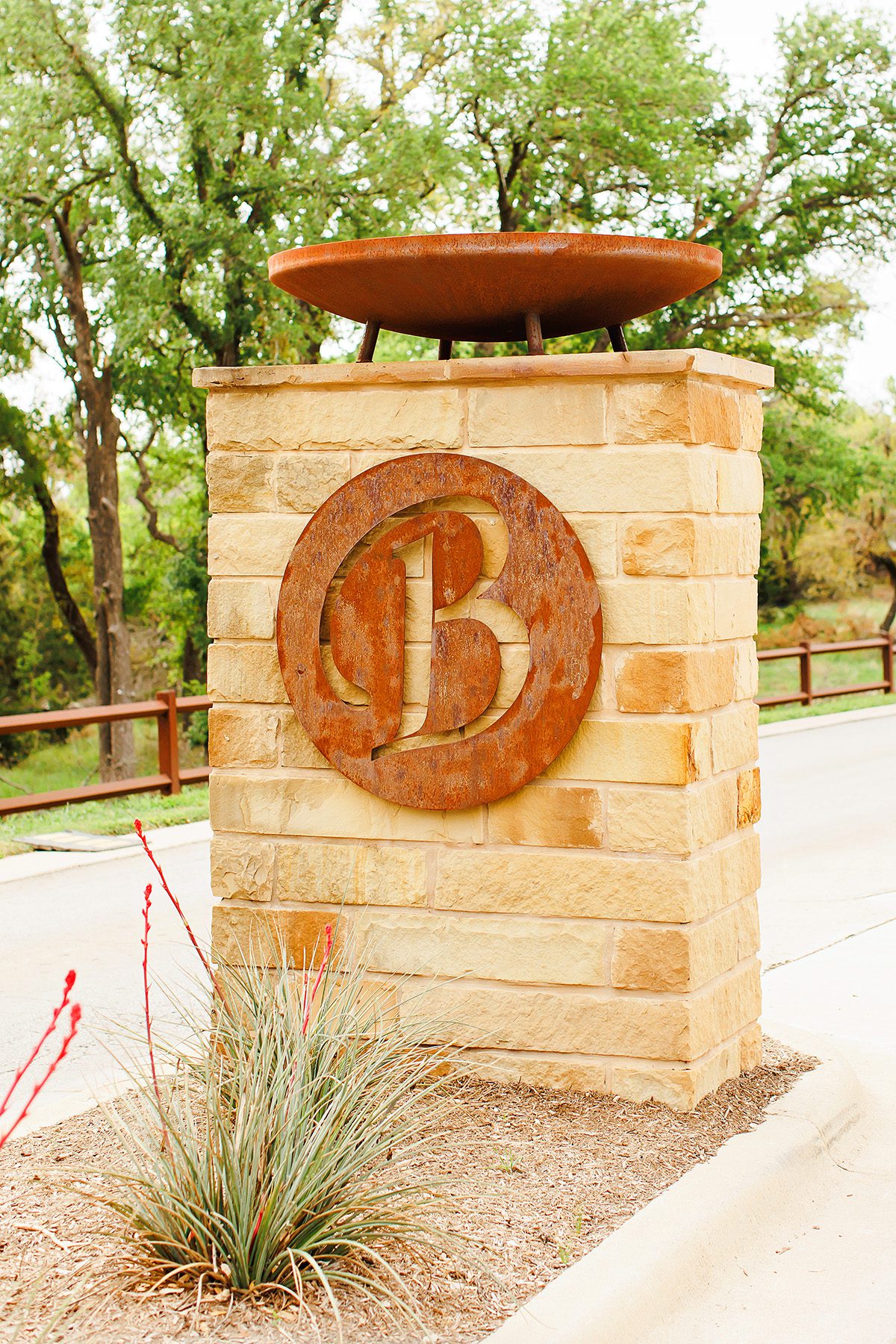 Bunker Ranch Dripping Springs, Texas neighborhood entrance gate