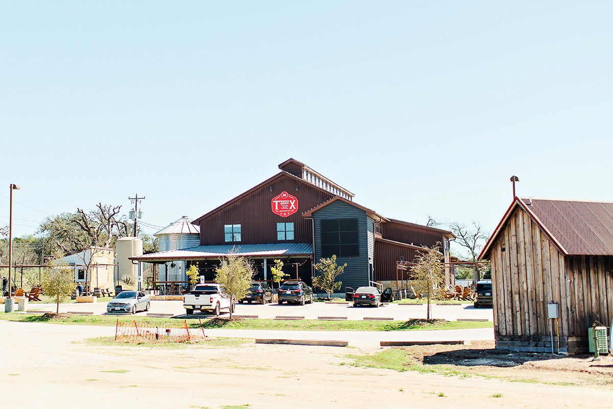 Twisted X Brewing by Howard Ranch entrance in Driftwood, Texas