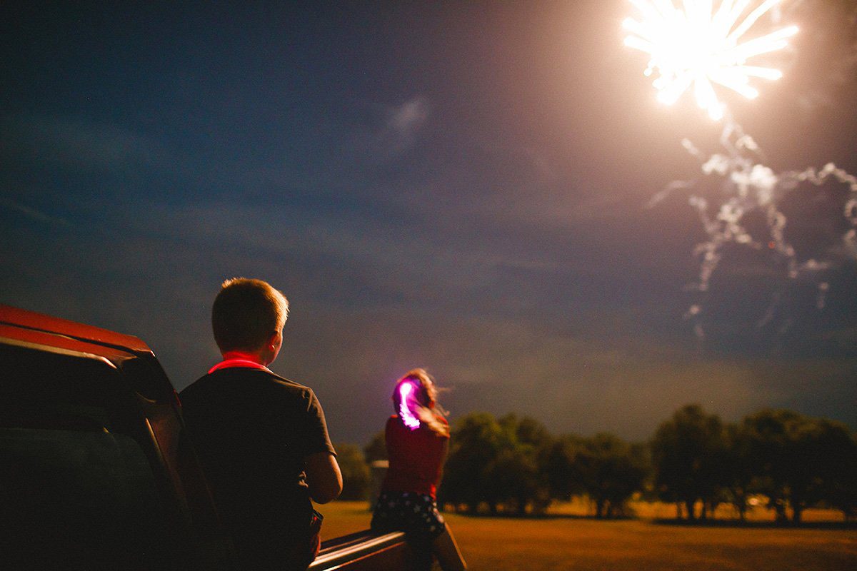 Fire in the Sky sponsored by Carrie Isaac in Dripping Springs Texas on fourth of July